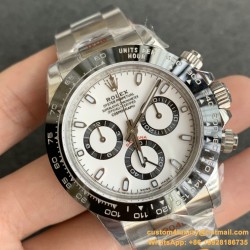 Daytona 126500 40mm SS/SS White Dial NOOB SH4130 Super Clone