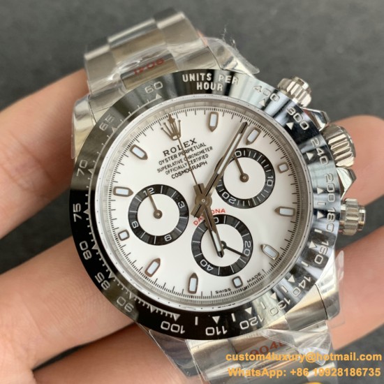Daytona 126500 40mm SS/SS White Dial NOOB SH4130 Super Clone