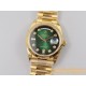 DayDate 36mm Flt Pres YG/YG Green Diam EWF A3255 Mod