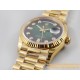 DayDate 36mm Flt Pres YG/YG Green Diam EWF A3255 Mod