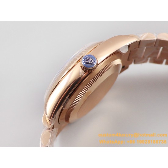 DayDate 36mm Flt Pres RG/RG Brown EWF A3255 Mod