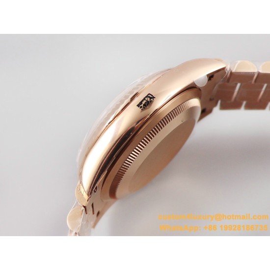 DayDate 36mm Flt Pres RG/RG Brown EWF A3255 Mod