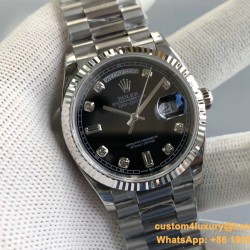 DayDate 36mm Flt Pres SS/SS Black Diam EWF A3255 Mod