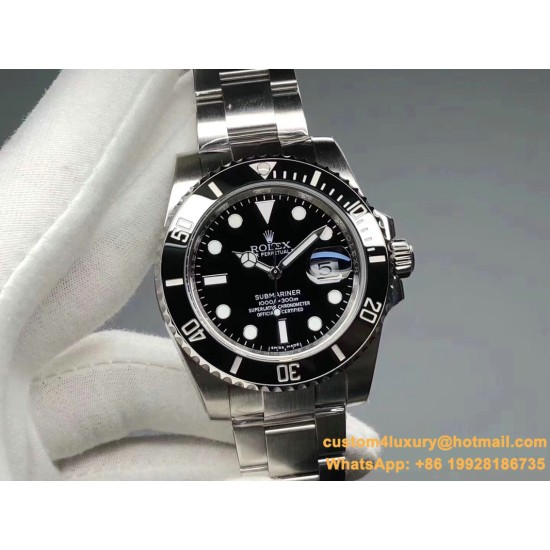Submariner 124060LN 41mm No Date Black Dial VSF VS3230 Super Clone