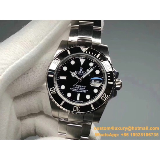 Submariner 124060LN 41mm No Date Black Dial VSF VS3230 Super Clone