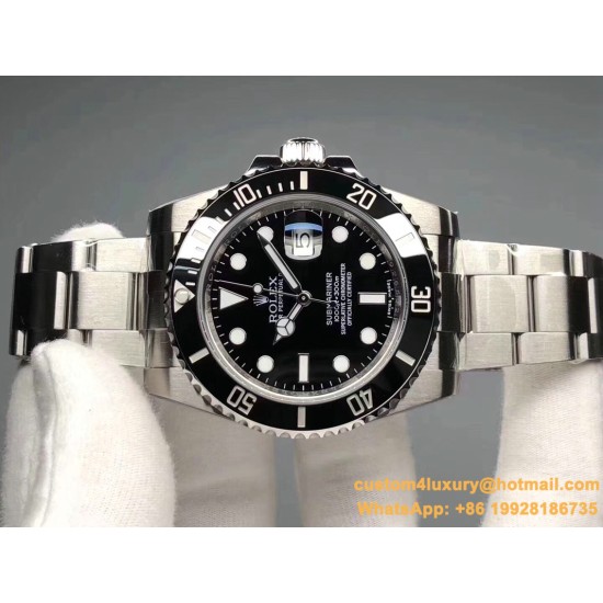 Submariner 124060LN 41mm No Date Black Dial VSF VS3230 Super Clone
