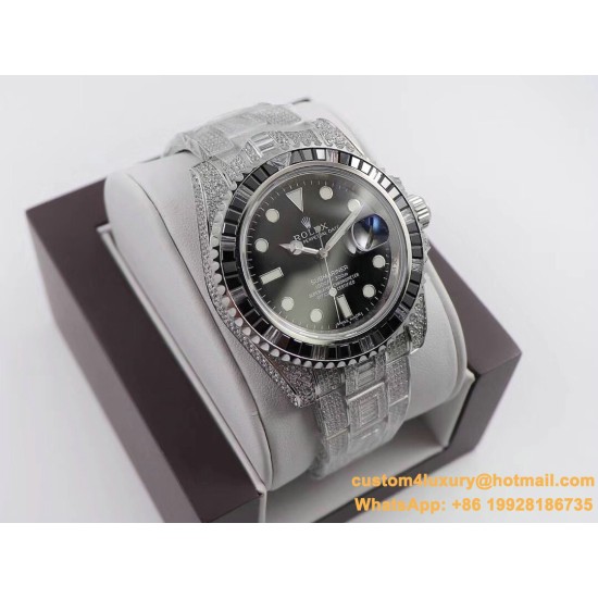 Submariner Diamond 904L SS/SS Black Dial A3135
