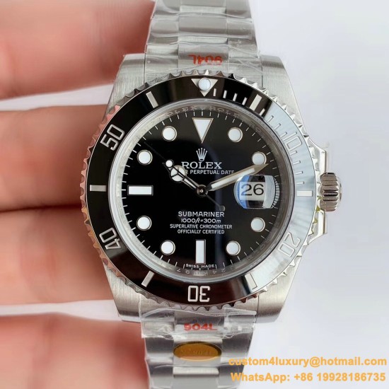 Submariner 116610LN 904L SS/SS Black V10 Noob SA3135