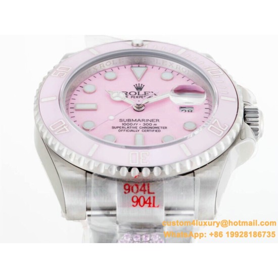 Submariner 116619LB 40MM 904L Pink/Dot SS/SS GMF VS3135