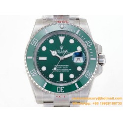 Submariner 116610LV Hulk 40mm SS/SS Green Dial GMF VS3135