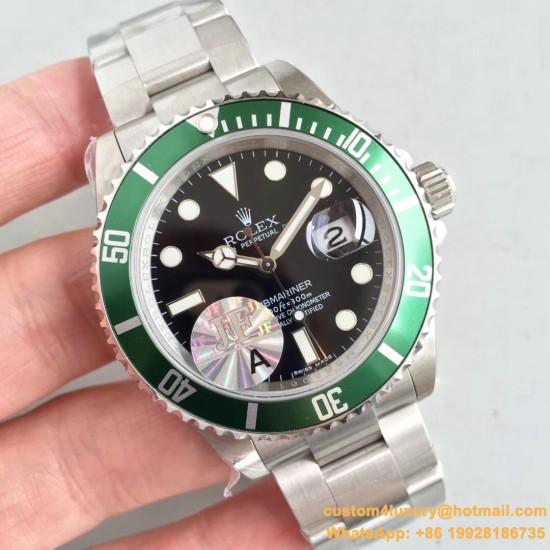 Submariner 126610LV 41MM 904L SS/SS Green Bezel Black Dial JF VR3235