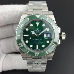 Submariner 116610LV Hulk 40mm SS/SS Green Dial ARF VS3135