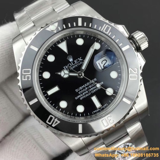 Submariner 116610LN 40mm SS/SS Black Dial ARF VS3135
