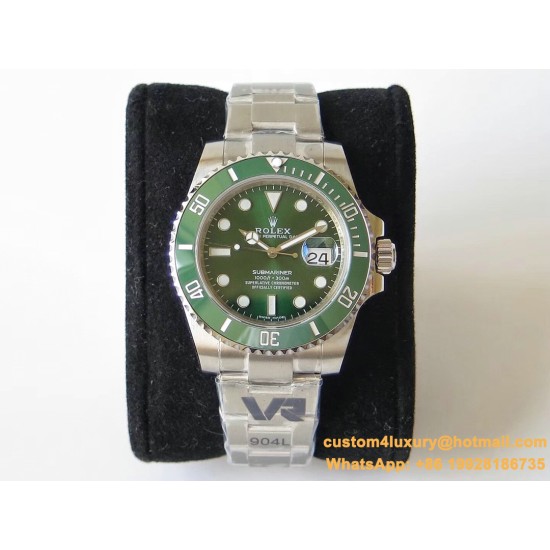Submariner 116610LV 904L SS/SS Green VRF Asia 3135