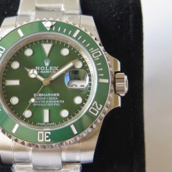 Submariner 116610LV 904L SS/SS Green VRF Asia 3135