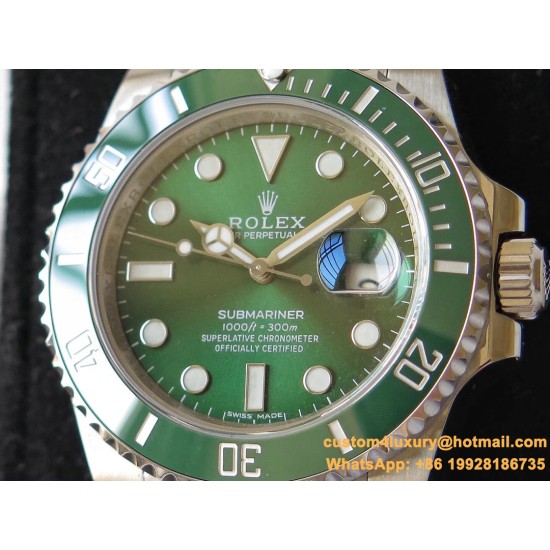Submariner 116610LV 904L SS/SS Green VRF Asia 3135