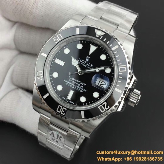 Submariner 116610LN 904L SS/SS Black ARF Asia 3135