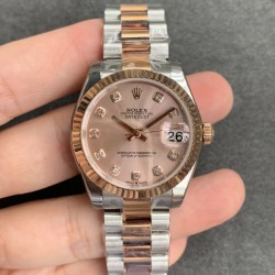 ROLEX - DATEJUST - LADY 31mm Oys Flt RG/SS Pink Dia GSF A2671