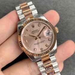 ROLEX - DATEJUST - LADY 31mm Oys Flt RG/SS Pink Dia GSF A2671