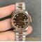 ROLEX - DATEJUST - LADY 31mm Oys Flt RG/SS Brown Dia GSF A2671