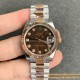 ROLEX - DATEJUST - LADY 31mm Oys Flt RG/SS Brown Dia GSF A2671