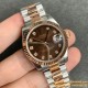 ROLEX - DATEJUST - LADY 31mm Oys Flt RG/SS Brown Dia GSF A2671
