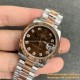 ROLEX - DATEJUST - LADY 31mm Oys Flt RG/SS Brown Dia GSF A2671