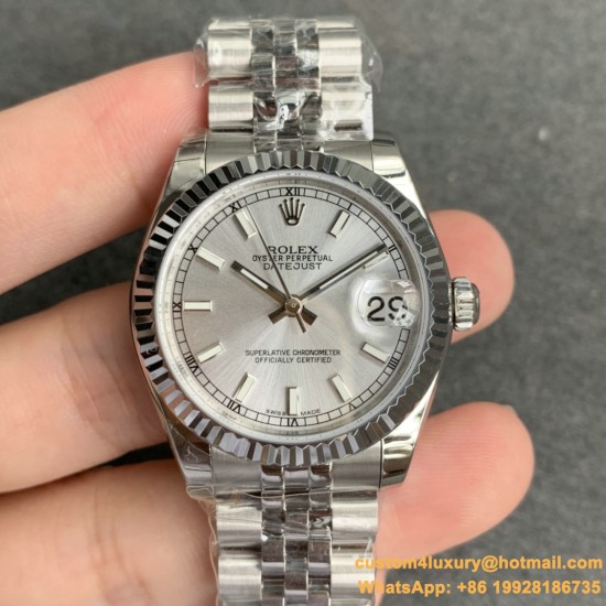 ROLEX - DATEJUST - LADY 31mm Jub Flt SS/SS Silver/Stk GSF A2671