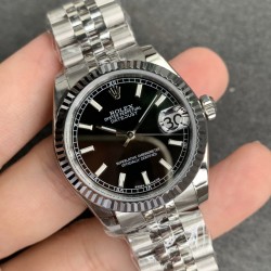 ROLEX - DATEJUST - LADY 31mm Jub Flt SS/SS Black/Stk GSF A2671