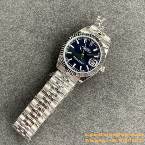 ROLEX - DATEJUST - LADY 31mm Jub Flt SS/SS Blue Stk GSF A2671