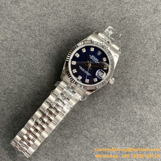 ROLEX - DATEJUST - LADY 31mm Jub Flt SS/SS Blue Dia GSF A2671