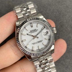 ROLEX - DATEJUST - LADY 31mm Jub Flt SS/SS White Stk GSF A2671