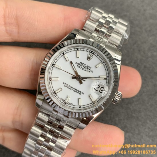 ROLEX - DATEJUST - LADY 31mm Jub Flt SS/SS White Stk GSF A2671