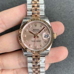 ROLEX - DATEJUST - LADY 31mm Jub Flt RG/SS Pink Dia GSF A2671
