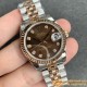 ROLEX - DATEJUST - LADY 31mm Jub Flt RG/SS Brown Dia GSF A2671