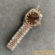 ROLEX - DATEJUST - LADY 31mm Jub Flt RG/SS Brown Dia GSF A2671