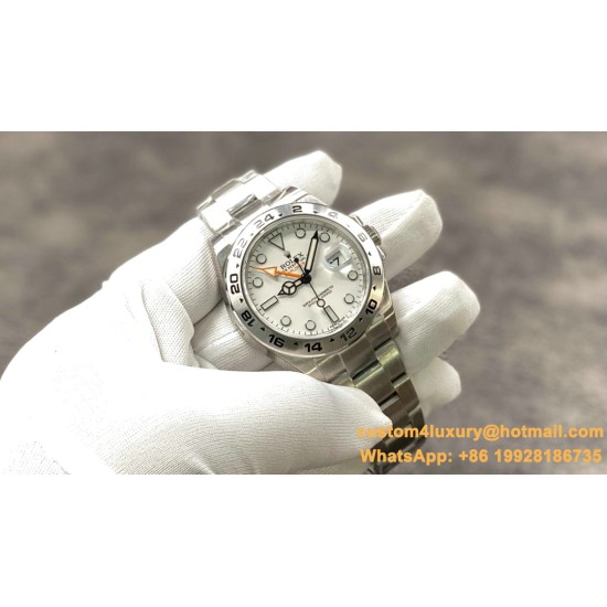 Explorer II 216570 904L SS/SS Wht NOOB Asia 3187 CHS