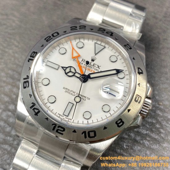 Explorer II 216570 904L SS/SS Wht NOOB Asia 3187 CHS