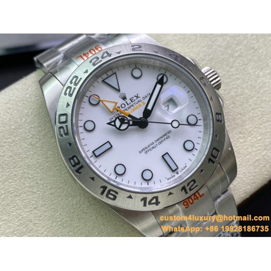 Explorer II 226570 42mm SS/SS White Dial Clean DD3285 Super Clone
