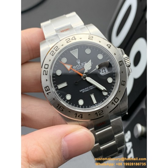 Rolex - Explorer II Ref.216570 SS/SS Black GMF A3187 Mod