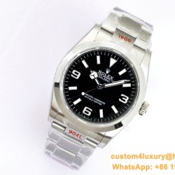 Explorer 124270 36mm 904L SS/SS Black Dial EWF A3230