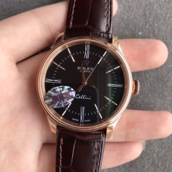 Rolex - Cellini Time 50505 RG/LE Black Diam MKS Asia 3132
