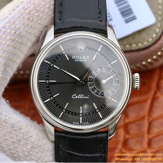 Rolex - Cellini Date 39mm SS/LE Black Stk MKS Asia 3165 Mod