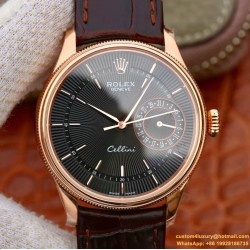 Rolex - Cellini Date 39mm RG/LE Black MKS Asia 3165 Mod