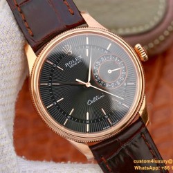 Rolex - Cellini Date 39mm RG/LE Black MKS Asia 3165 Mod