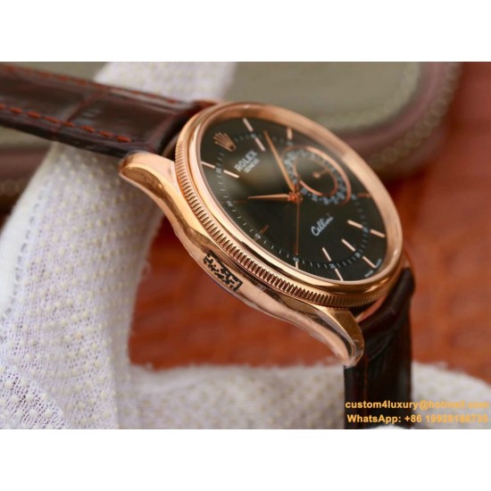 Rolex - Cellini Date 39mm RG/LE Black MKS Asia 3165 Mod