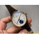 Rolex - Cellini 50535 Moonphase Brn RG/LE Wht EWF A3195 Mo