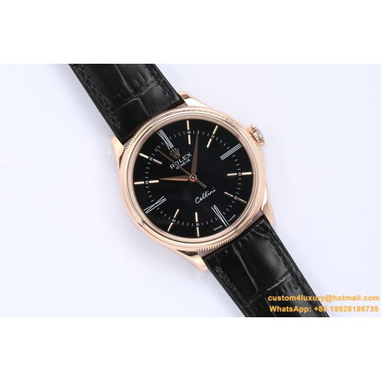 Rolex - Cellini Time 50505 RG/LE Black Stick EWF Asia 3132