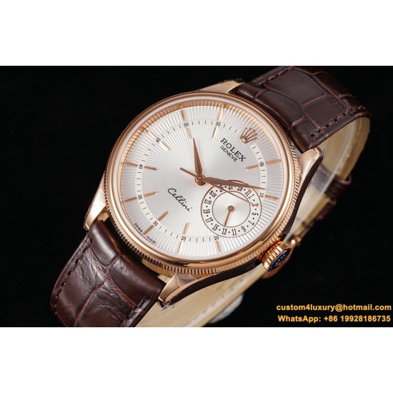 Rolex - Cellini Date 39mm RG/LE White MKS Asia 3165 Mod