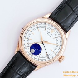 Rolex - Cellini 50535 Moonphase RG/LE Wht EWF Asia 3195 Mod